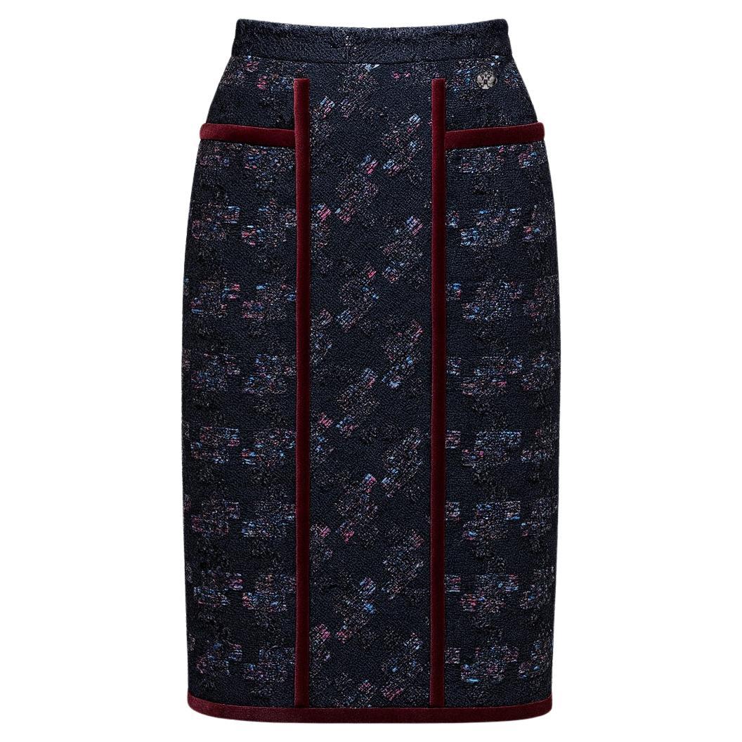 CHANEL 4K$ Keira Knightley Style Lesage Tweed Skirt 34 FR im Angebot