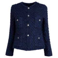 CHANEL Iconic París / Londres Chaqueta de tweed negra 40 FR