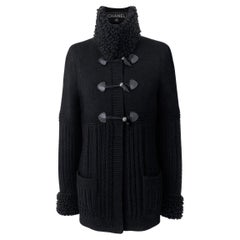 Chanel 8K$ New Black Fluffy Cashmere Jacket 40 FR
