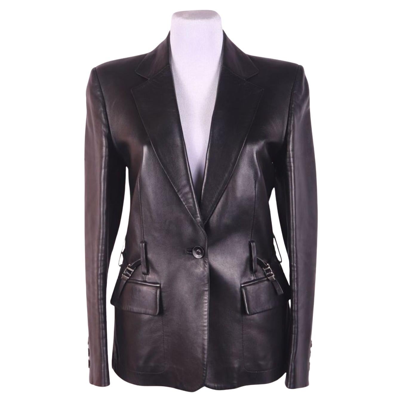 Veste en cuir Gucci Tom Ford 1998 en vente