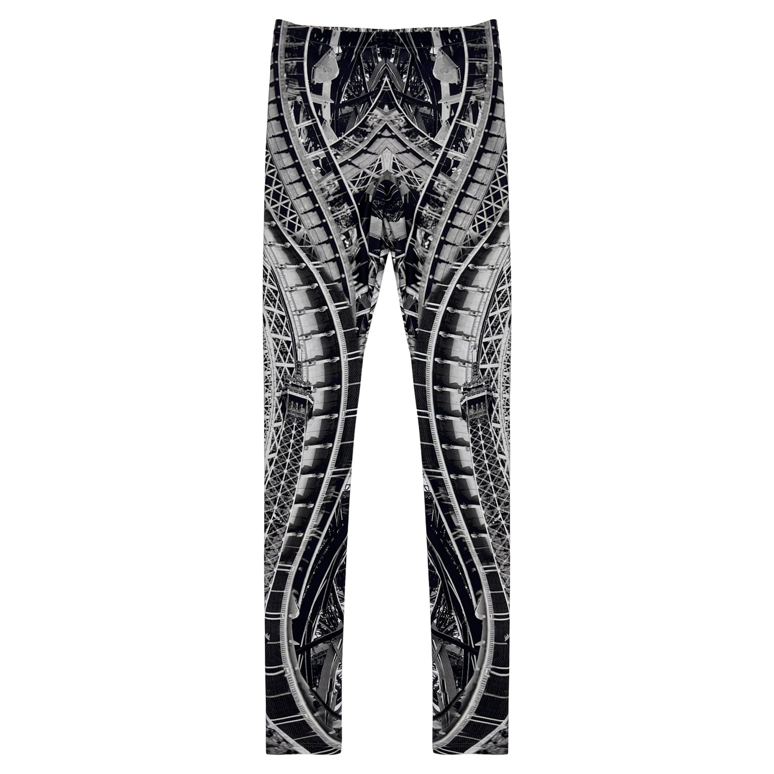 Alexander McQueen iconic leggings S/S 2009 Natural Dis-tinction Eiffel tower For Sale