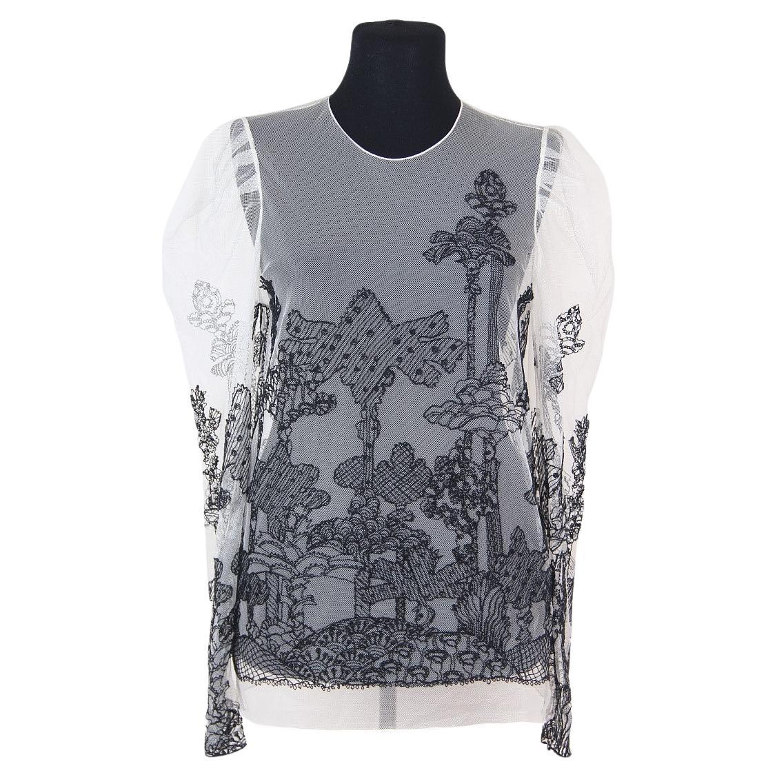 Chloe Fall 2017 RTW runway Dreamscape Embroidered Top Clare Waight Keller For Sale