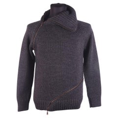 AW 2003 Dolce & Gabbana OG Spiral Zip Chunky Pullover mit Reißverschluss