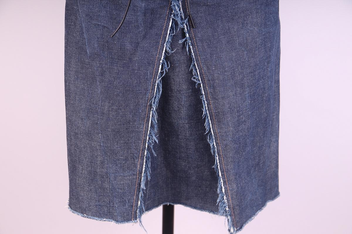 Gucci Tom Ford falda vaquera de encaje con flecos, vaquera en venta 3