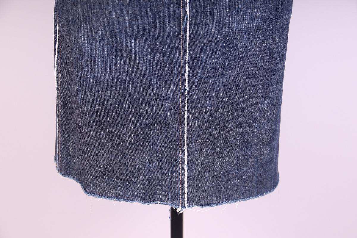 Gucci Tom Ford falda vaquera de encaje con flecos, vaquera en venta 4