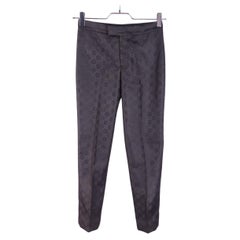 1998 Gucci Monogram Tom Ford 1998 Trousers with GG pattern Runway