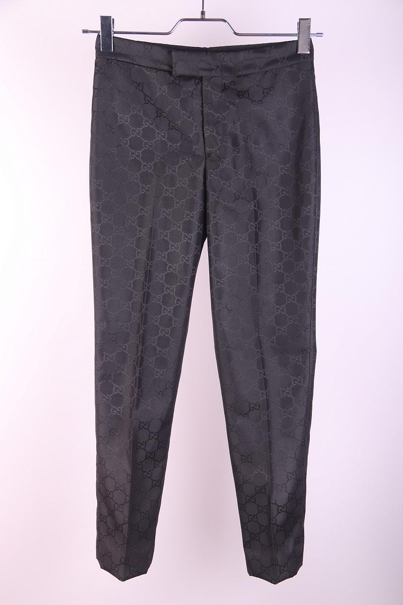 Noir 1998 Monogramme Gucci Tom Ford 1998 Pantalon avec motif GG Runway en vente