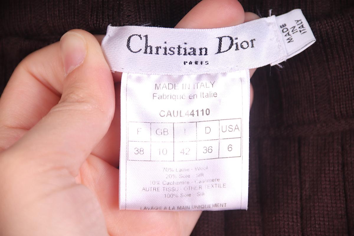 Christian Dior Galliano Abito in lana e seta in vendita 4