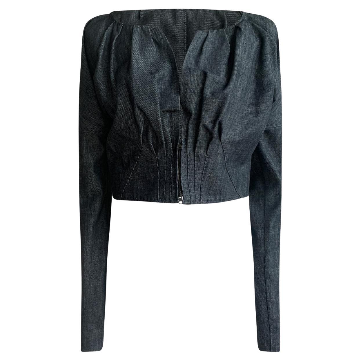 S/S 2002-2003 Gucci by Tom Ford veste en jean raccourcie