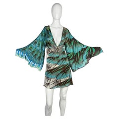 Roberto Cavalli S/S 2006 Butterfly Embellished Silk Dress