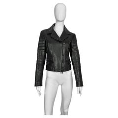 Giacca da motociclista imbottita in pelle Burberry Prorsum