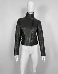 Giacca da motociclista imbottita in pelle Burberry Prorsum