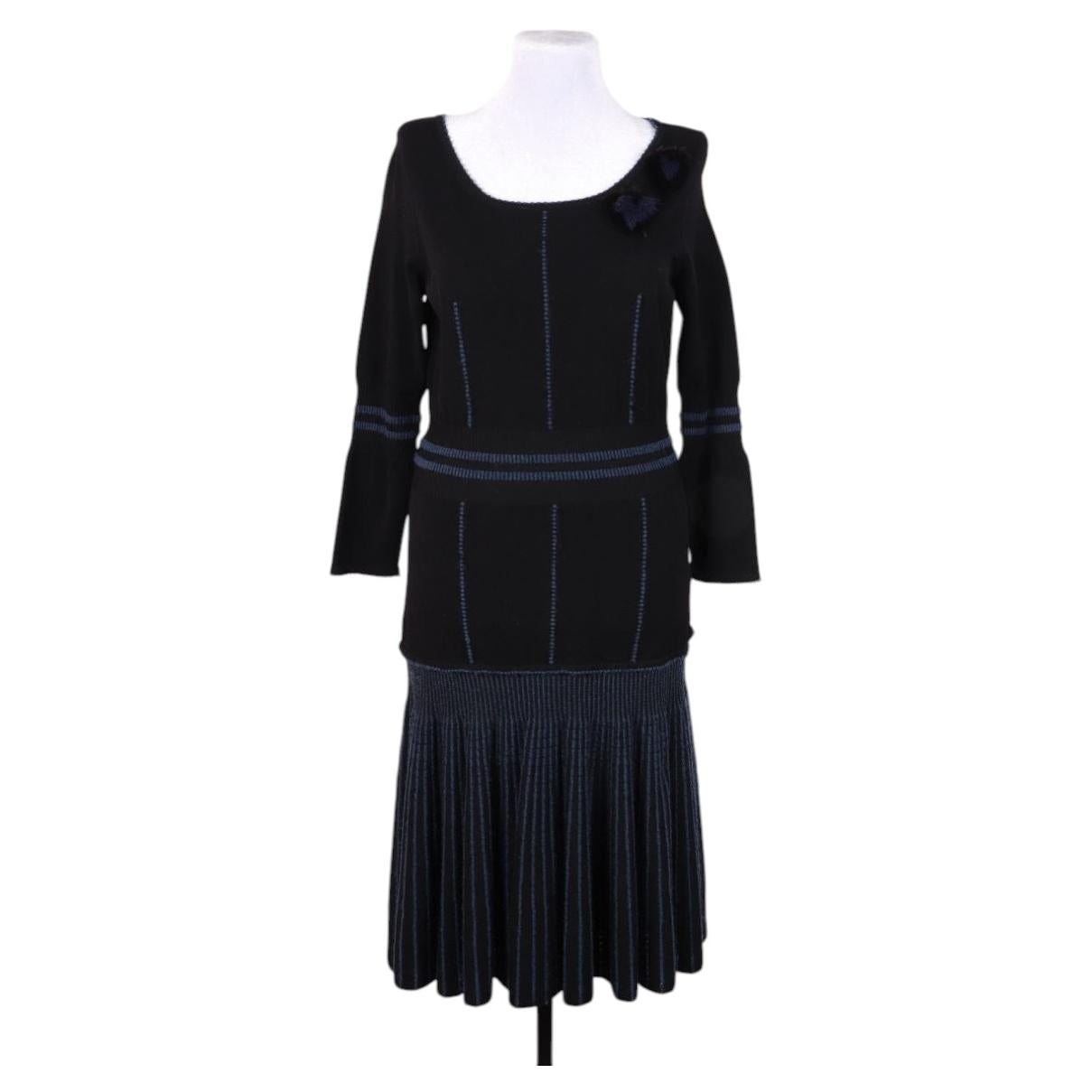 FENDI. Dress from the 2018 collection. Wool + mohair + mink. For Sale