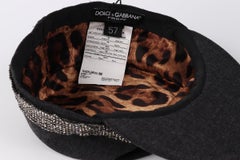 Dolce & Gabbana wool + Swarovski cap. New, size 57.