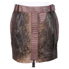 Vintage Christian Dior by John Galliano 2006 Leather Skirt