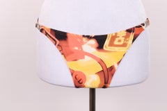 F/W 2001 Christian Dior John Galliano Plunging Cadillac Car Print Swimsuit Pareo