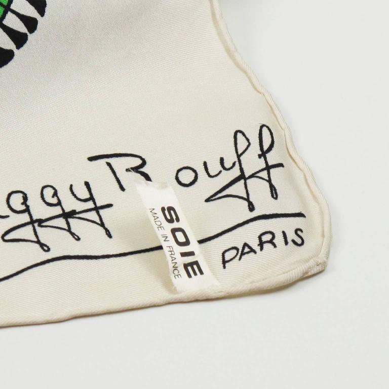 1960s French Designer Maggy Rouff Silk Scarf Modernist Galley Design at ...