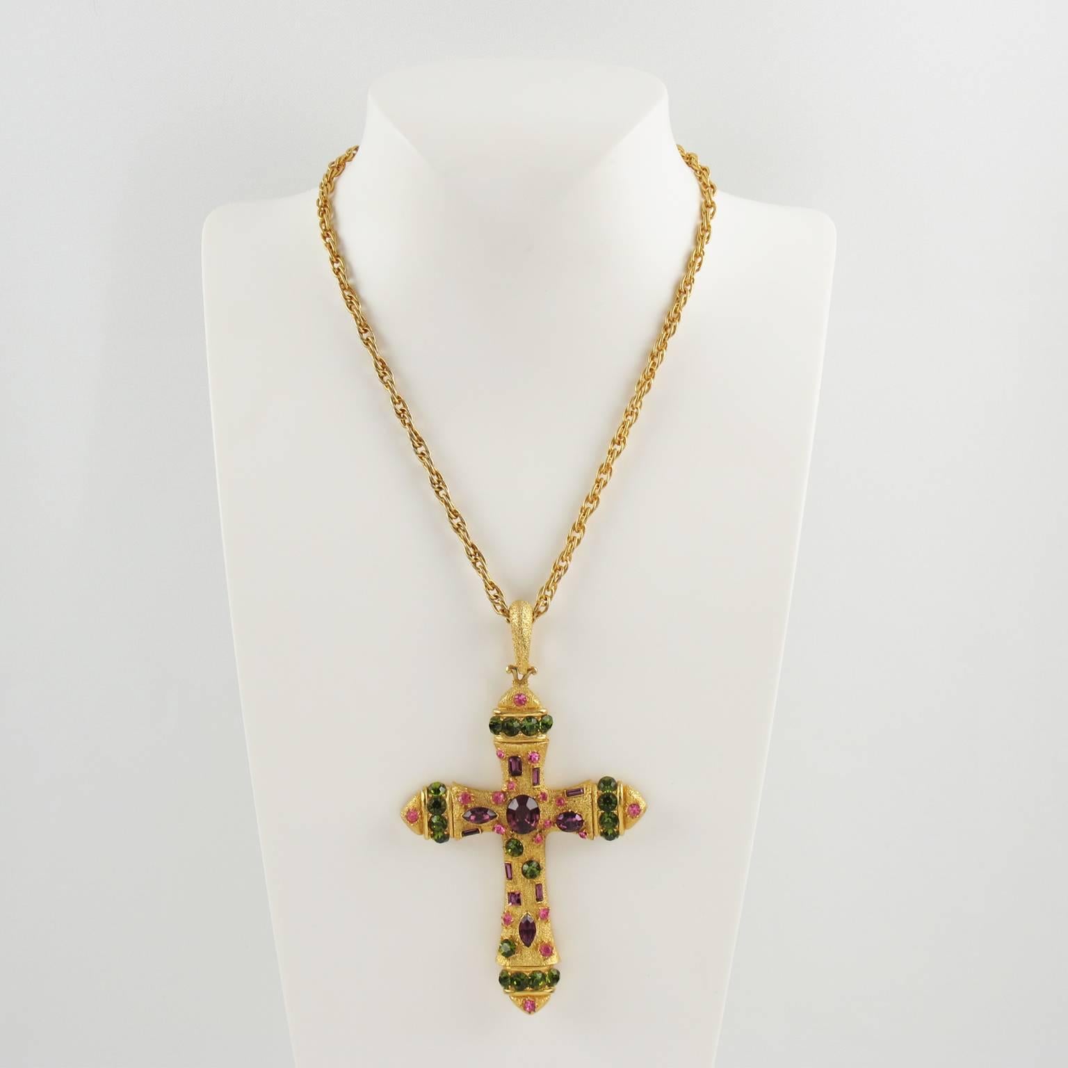 jeweled cross necklace