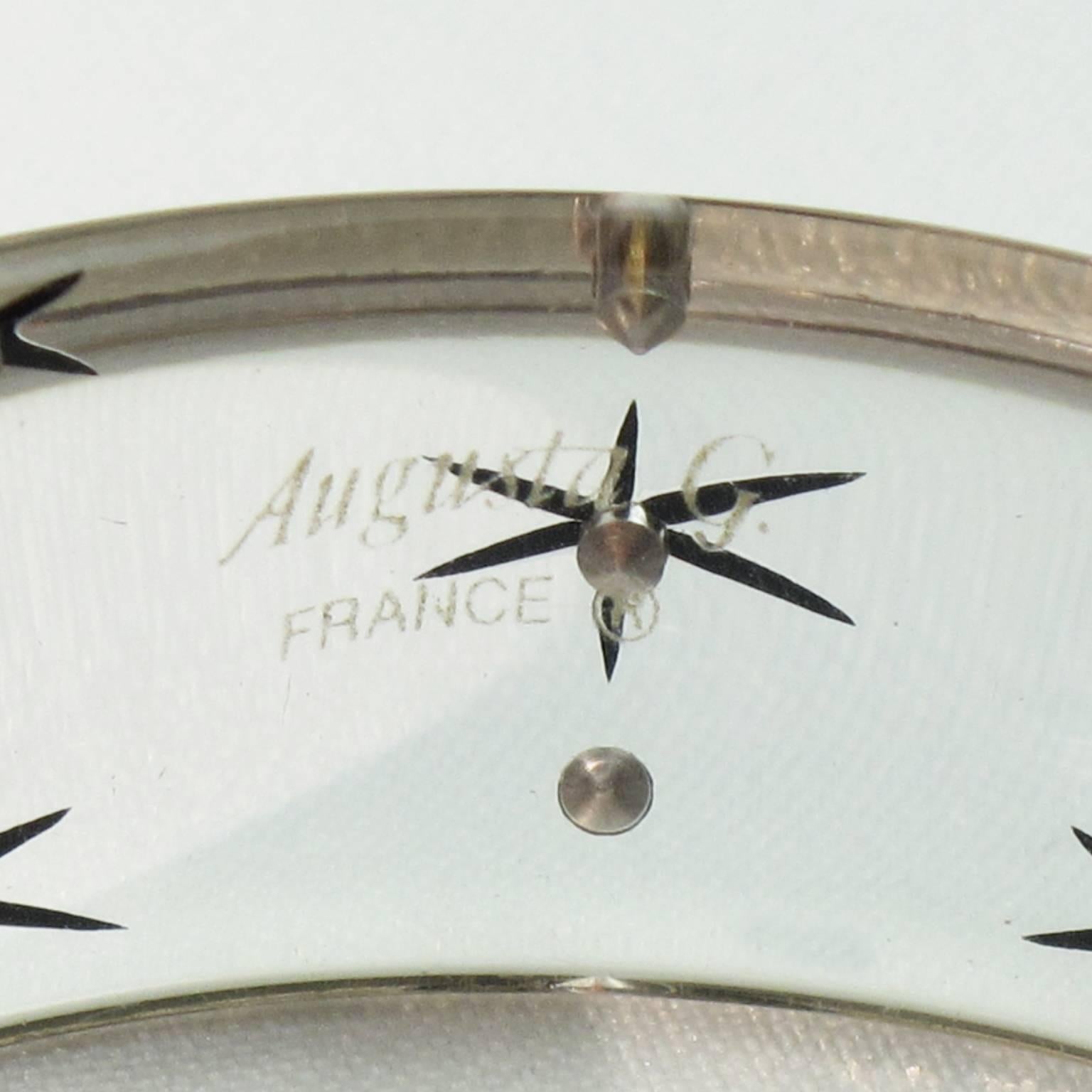 Crystal Clear Lucite Bracelet Bangle by Augusta G. Paris Star Rhinestone Design In Excellent Condition In Atlanta, GA