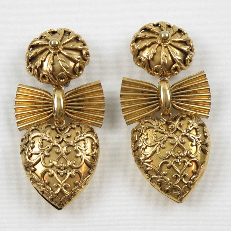Boucles D'Oreilles Vintage Zoe Coste Paris - Cristal - À Pression (Clip-on) - Occasion