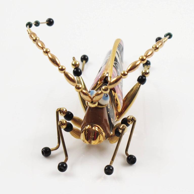 Enameled Porcelain Pin Brooch by Cynthia Chuang for Jewelry