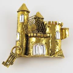 Mercedes Robirosa Haunted Castle Pin Brooch