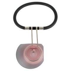 Italian Design Studio Unique Piece Avant Garde Rubber and Acrylic Necklace