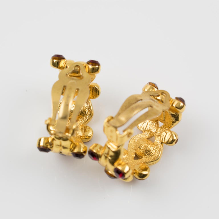 Download Yves Saint Laurent YSL Paris Clip Earrings Gilt Metal ... Yellowimages Mockups