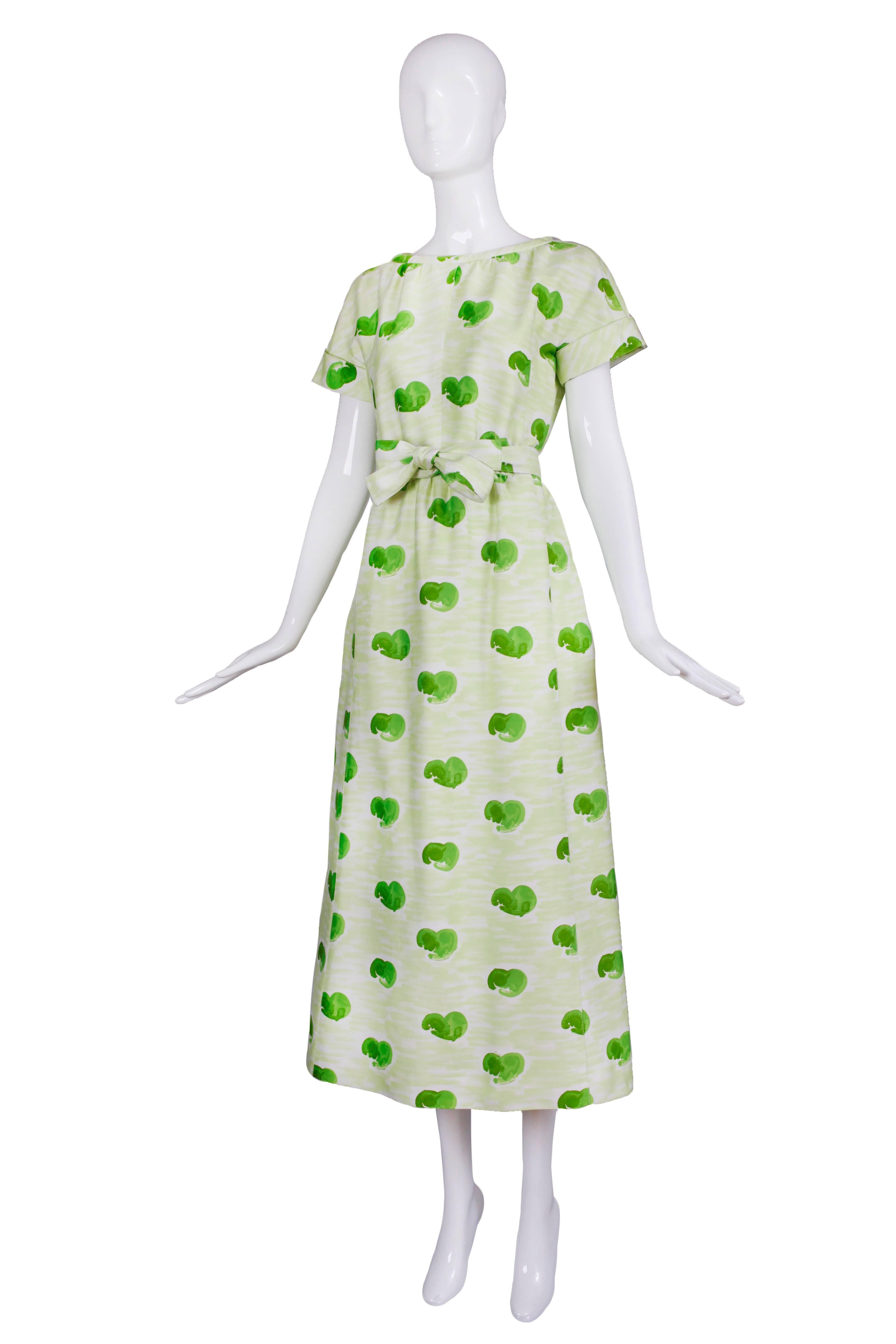 Ca. 1975 Courreges Hyperbole polished cotton day dress with 