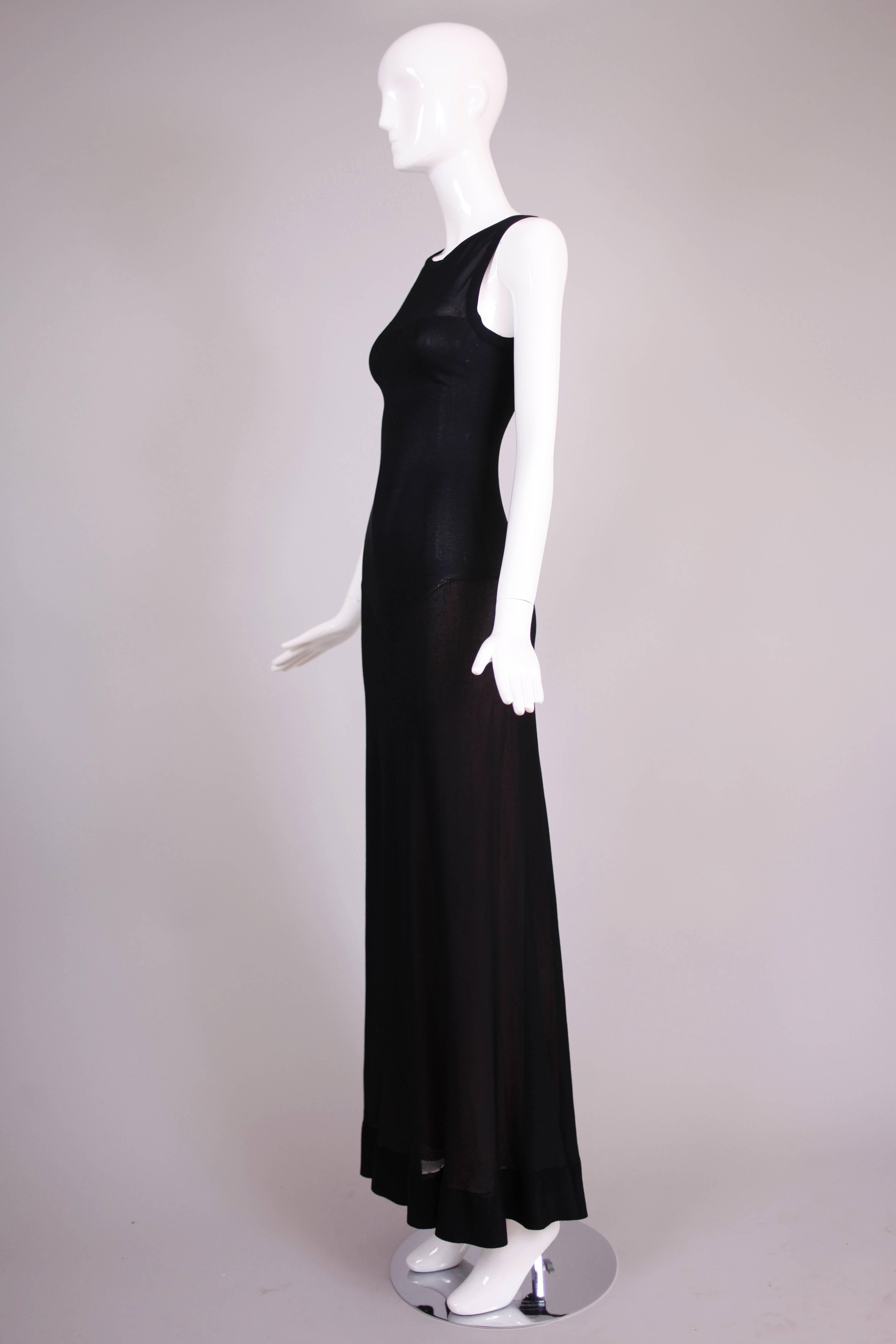 Circa 2005 Azzedine Alaia Black Evening Dress Gown For Sale at 1stDibs ...
