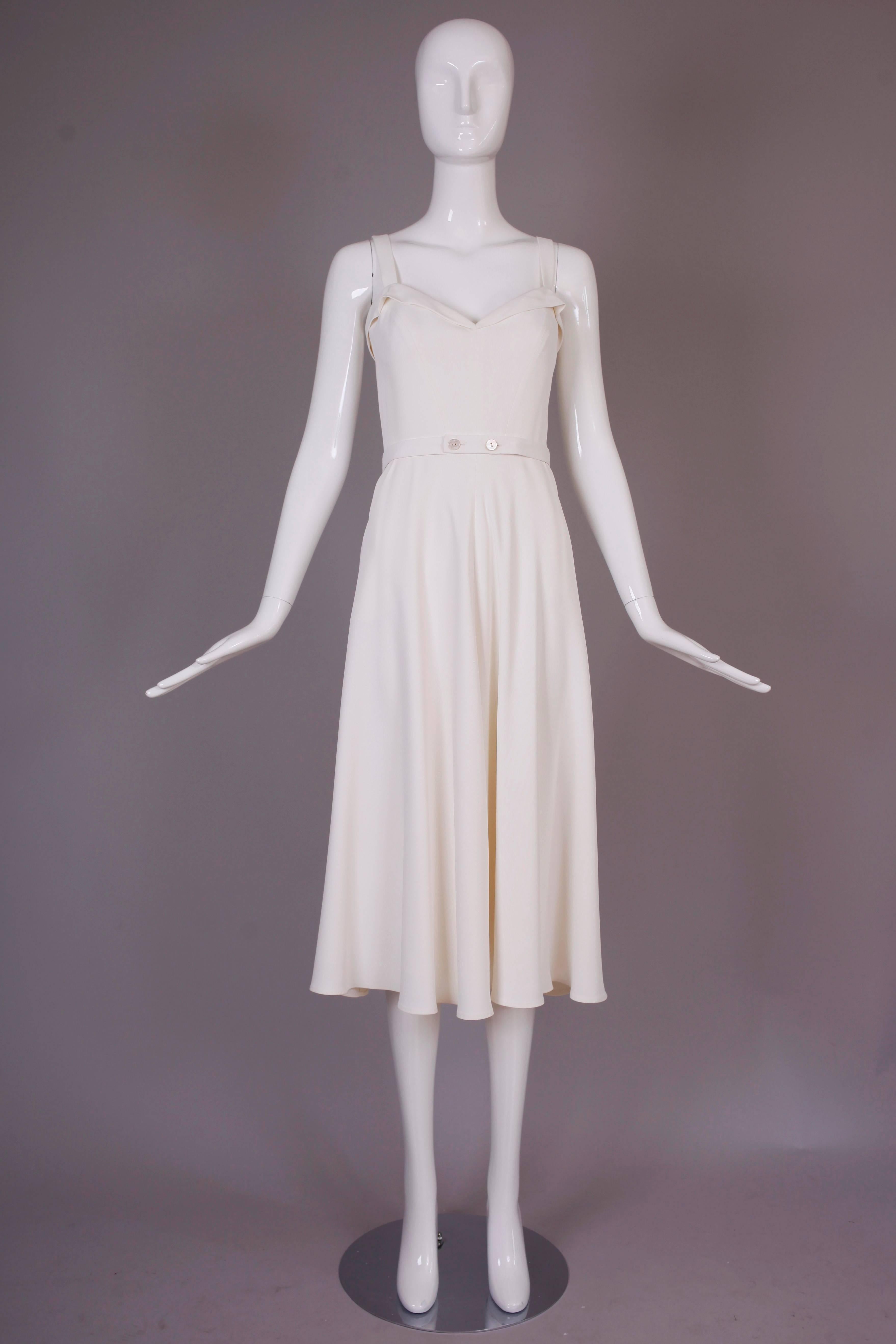 Gray Ralph Lauren Purple Label White Summer Dress