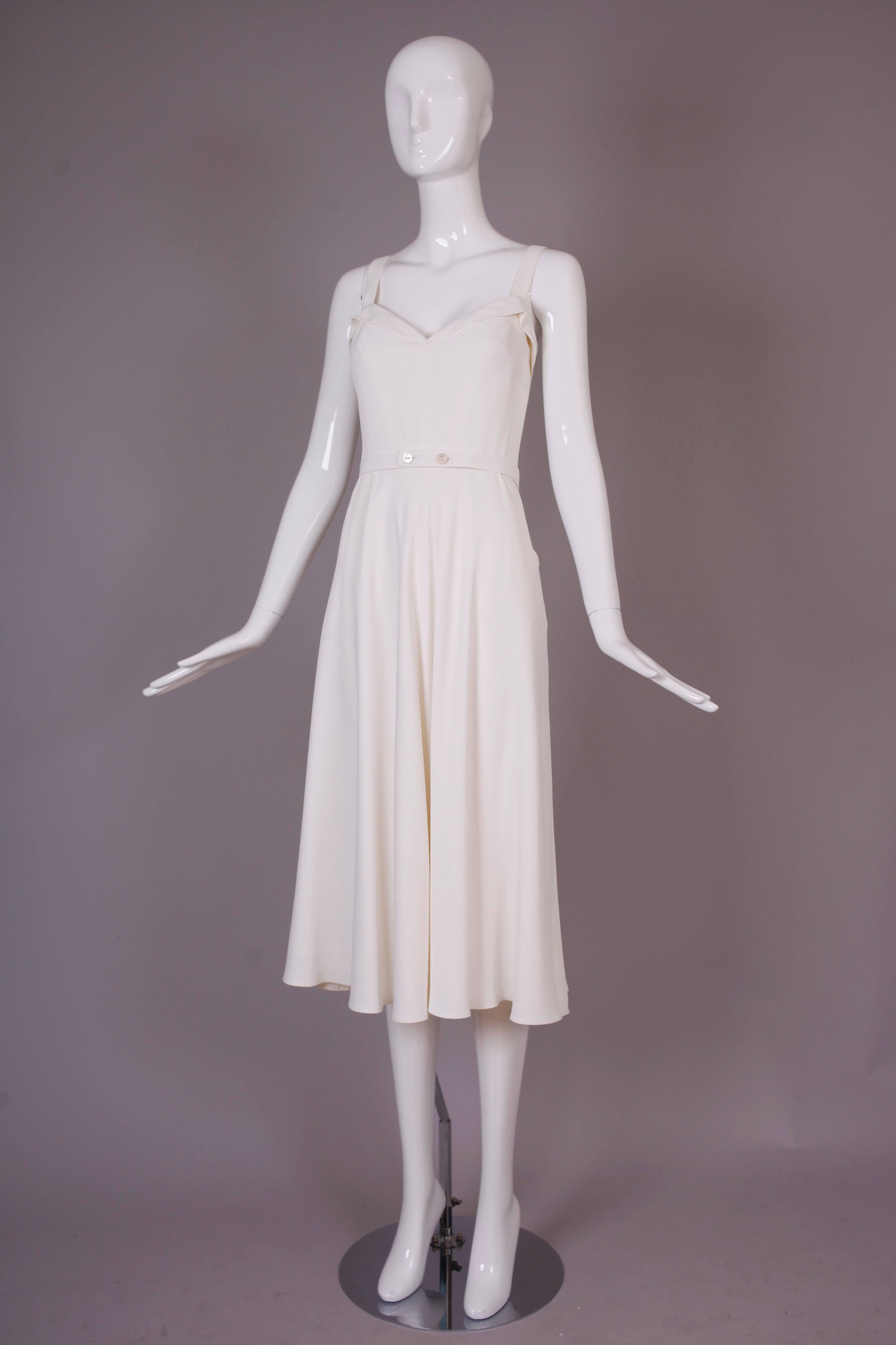 Ralph Lauren Purple Label White Summer Dress In Excellent Condition In Studio City, CA