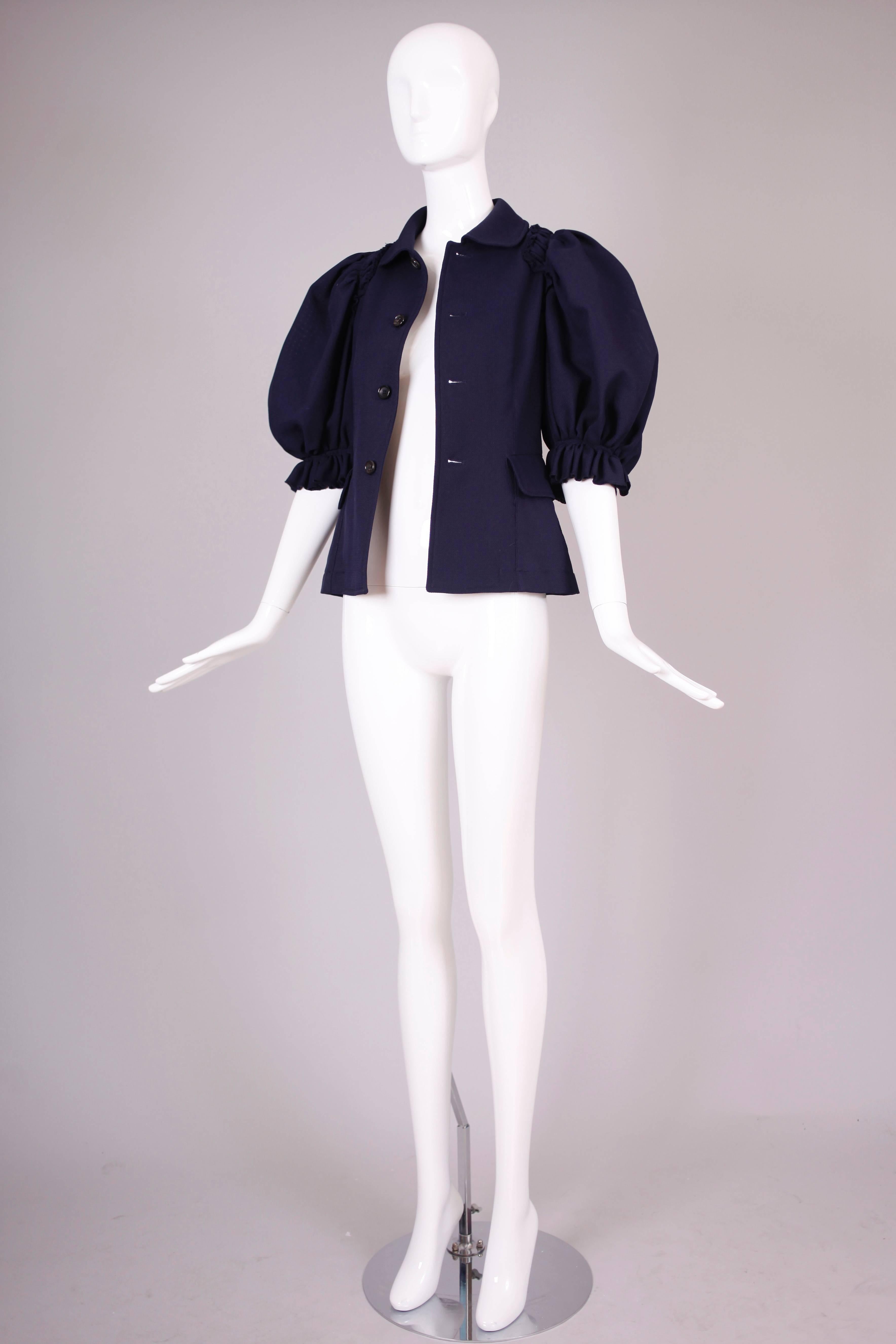 2007 Comme des Garcons Navy Blue Jacket Top In Excellent Condition In Studio City, CA