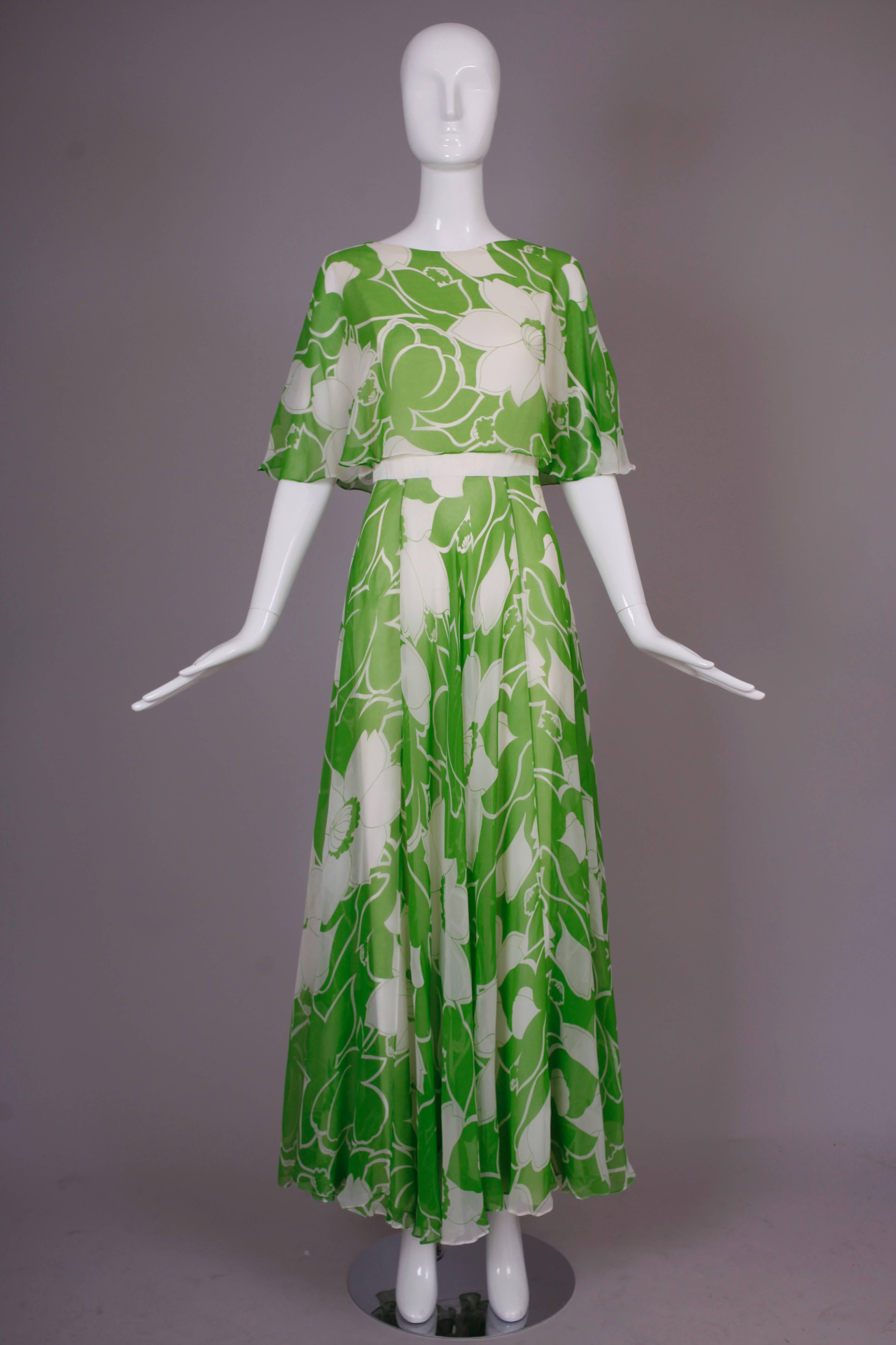 green garden party dress