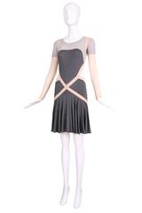 2003 Alexander McQueen Jersey Criss Cross Dress w/Low Back
