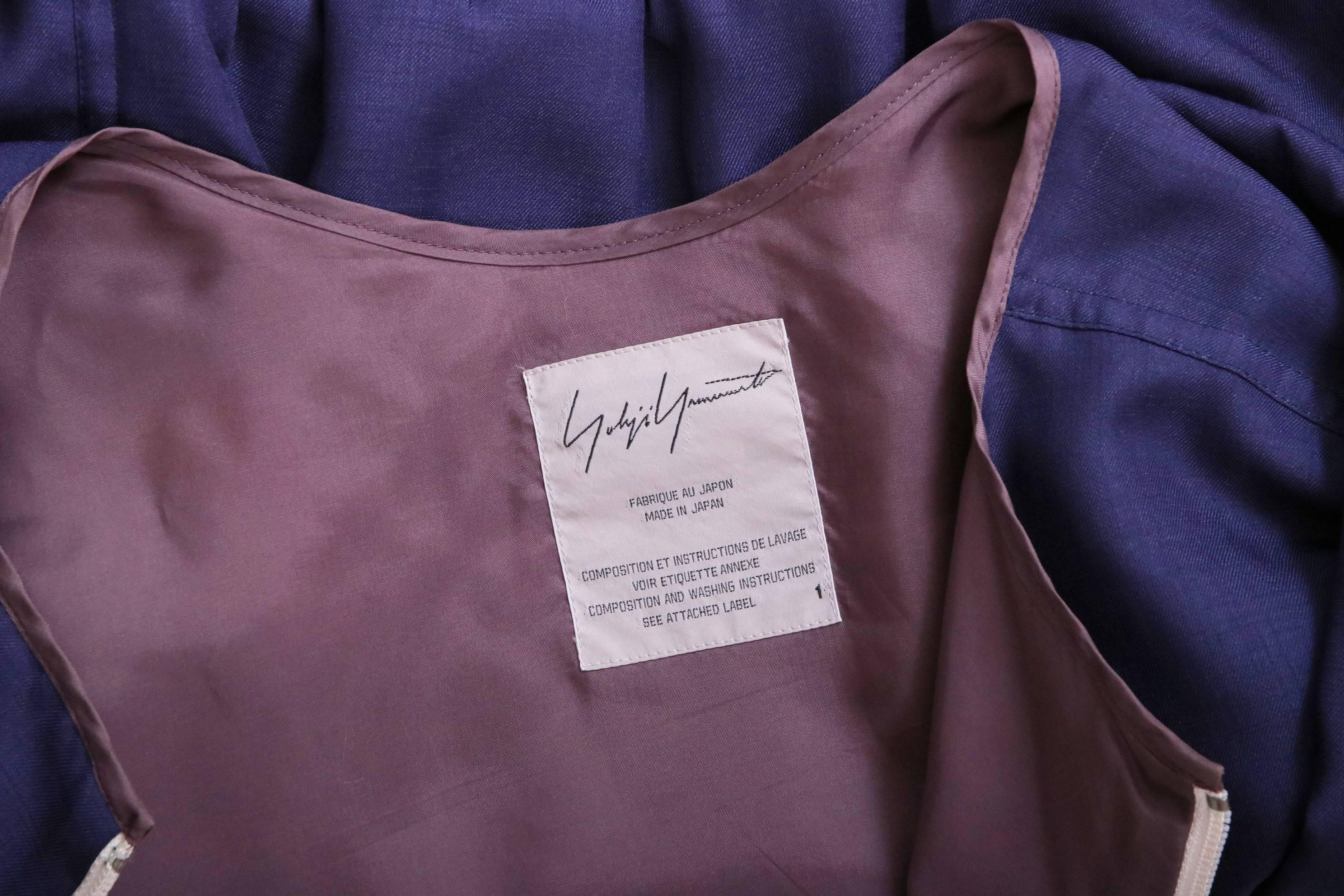 Yohji Yamamoto Zip Up Jacket w/Wings Print at Back Ca. 2002 For Sale 2