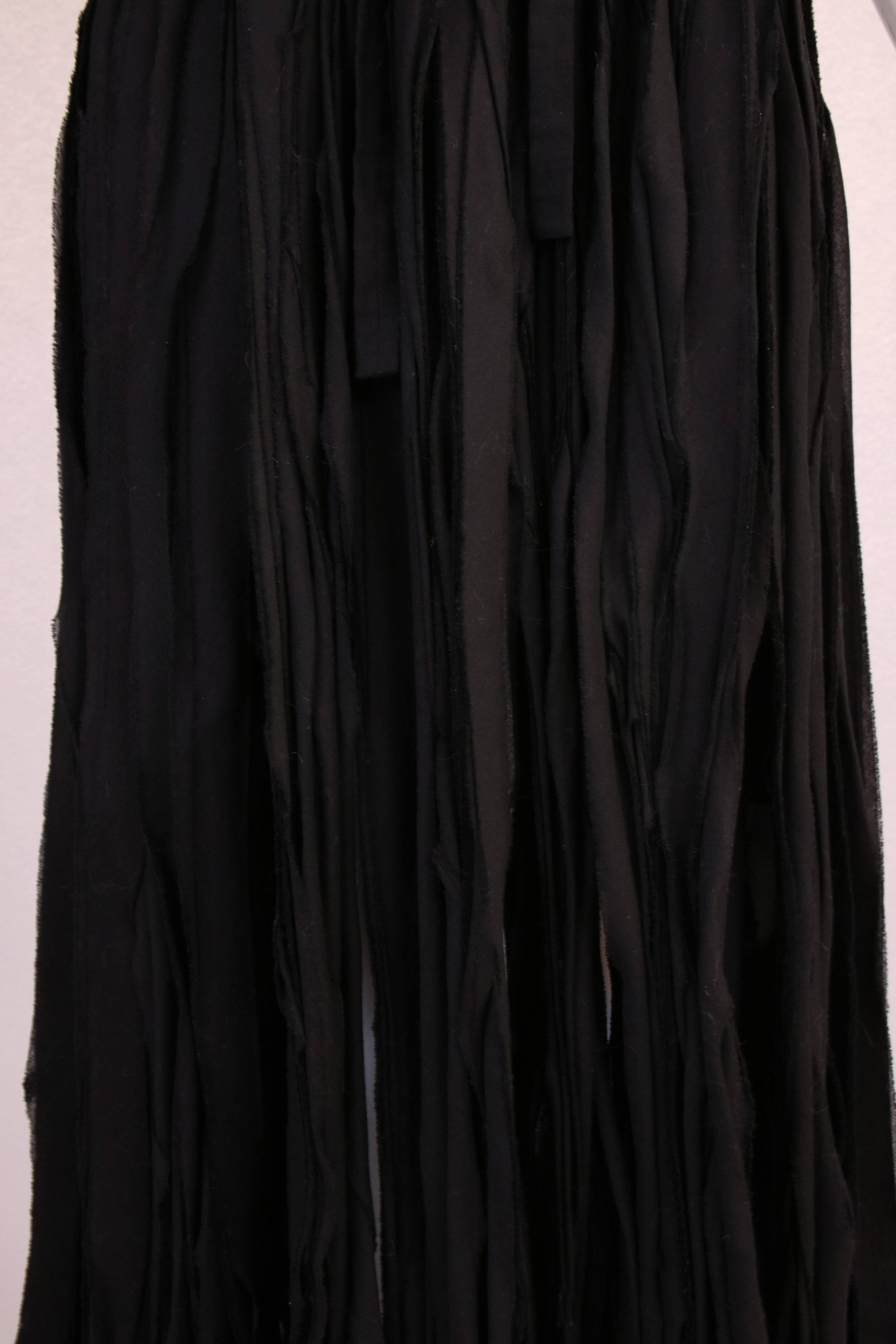 chiffon maxi skirt black