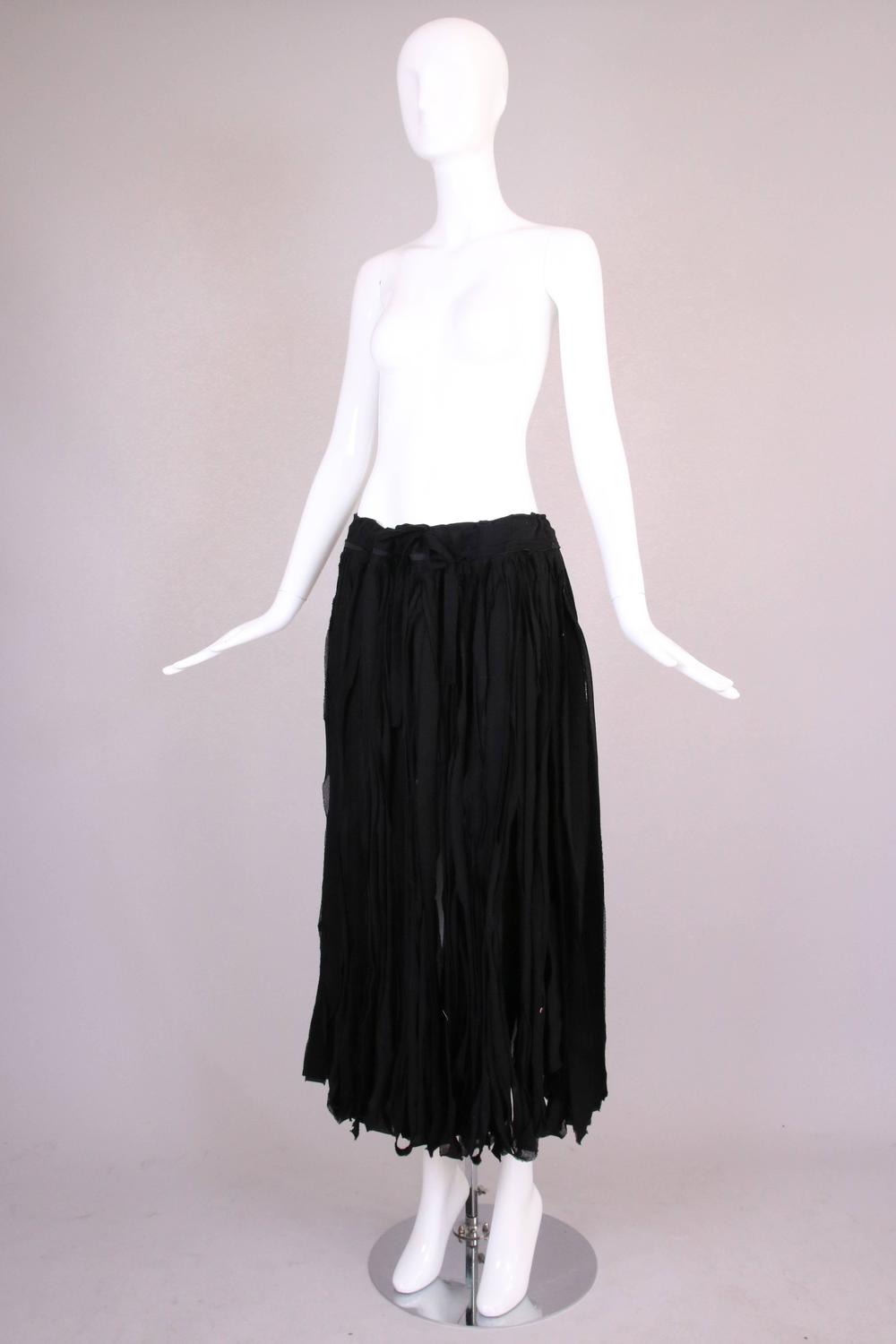 Yohji Yamamoto Black 100% Cotton Carwash Skirt For Sale at 1stdibs