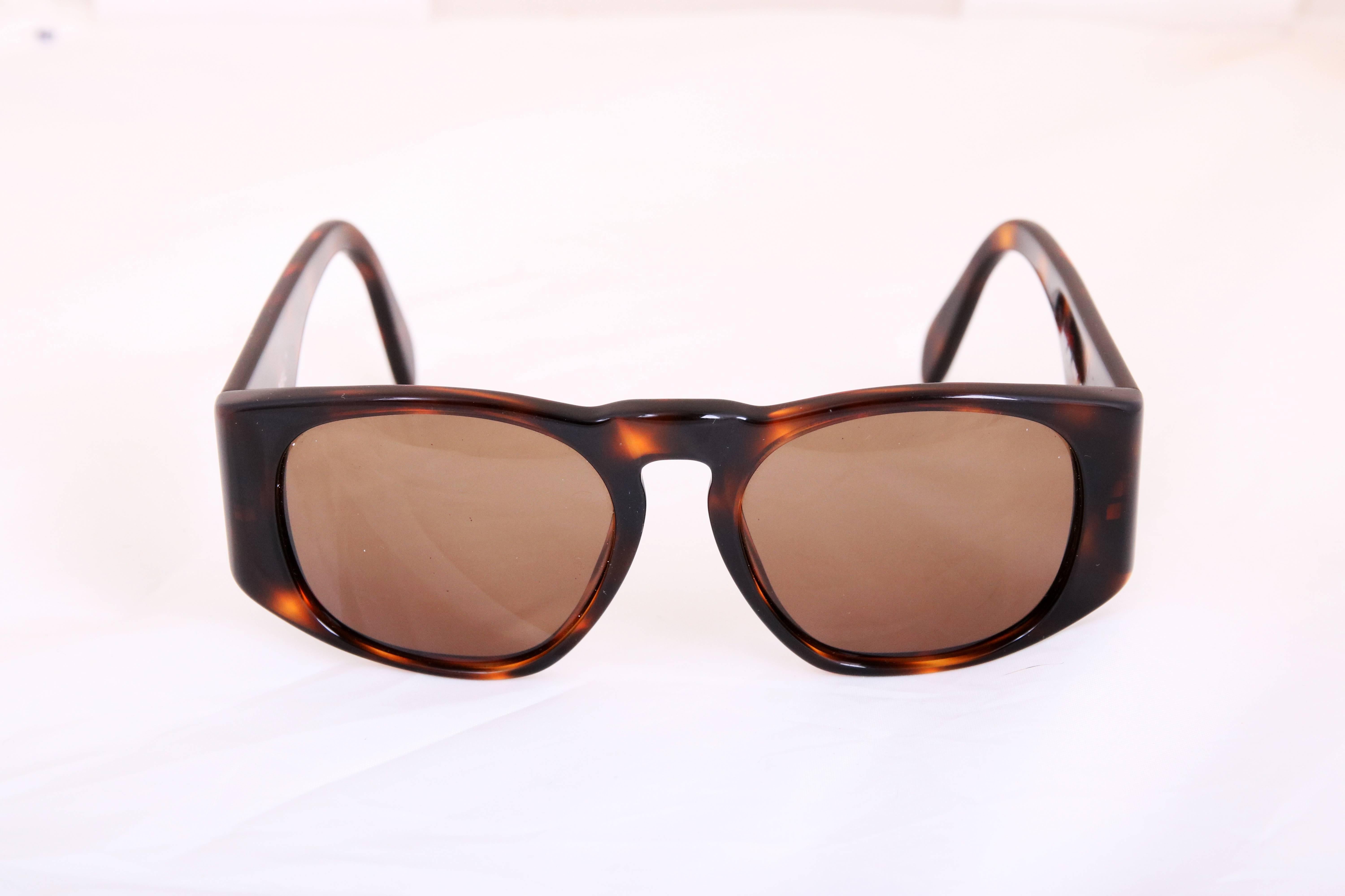Chanel tortoise shell sunglasses as seen on Lady Gaga. In excellent condition.