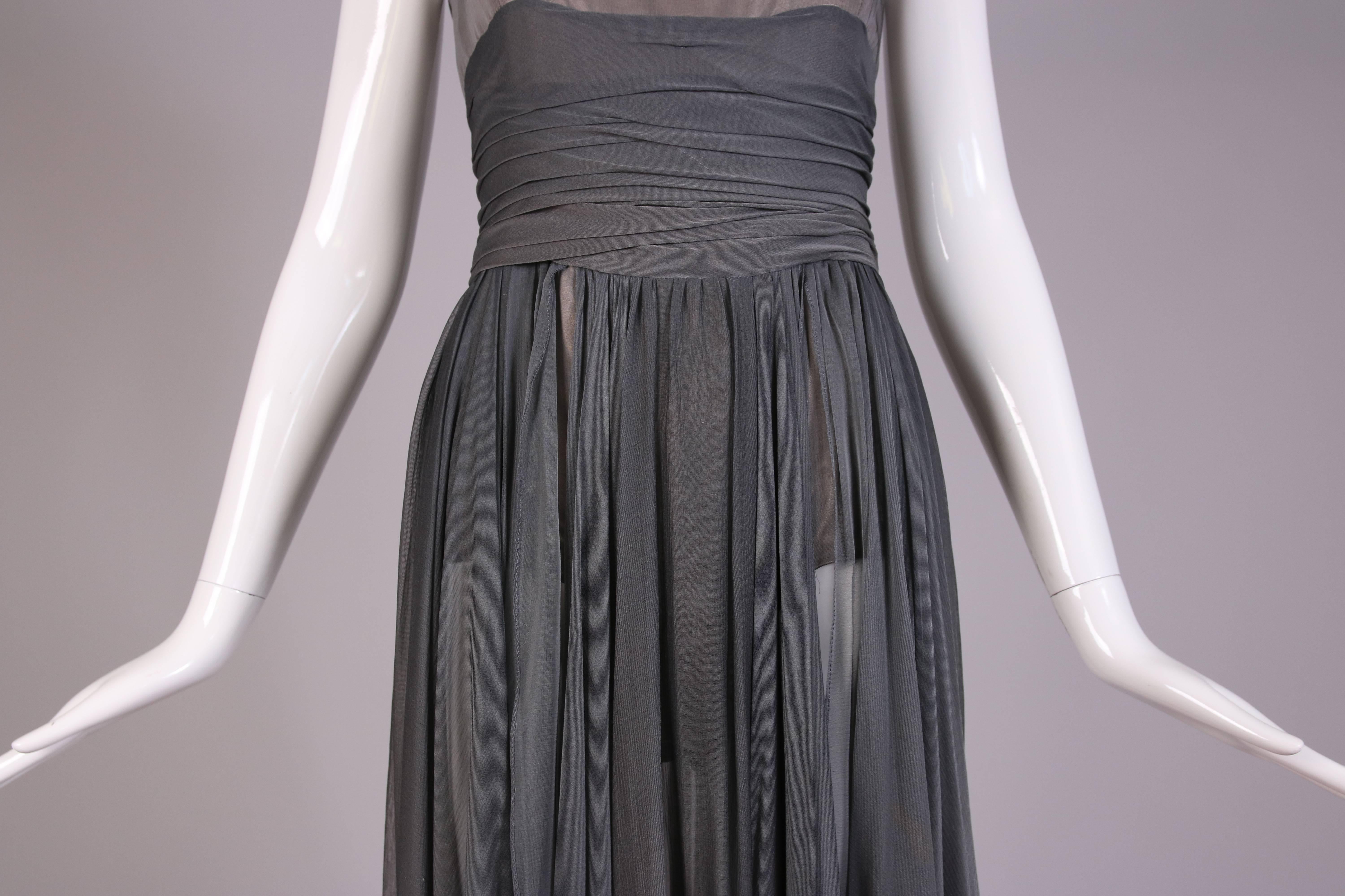 Chloe by Stella McCartney Gray Evening Gown  In Good Condition For Sale In Studio City, CA