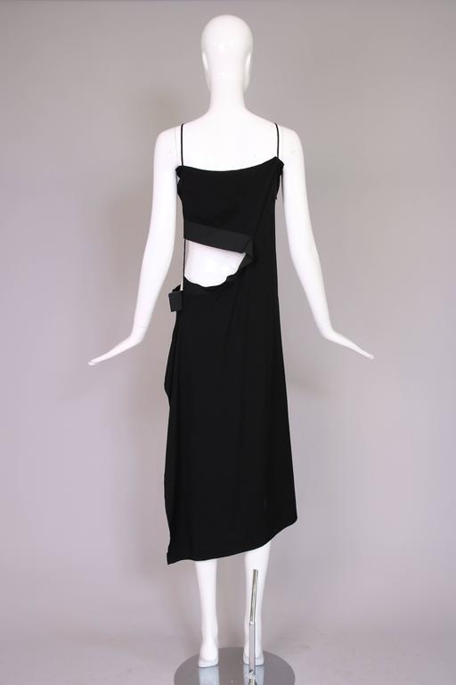 Vintage Yohji Yamamoto Black Dress w/Mid-Section Cutout Ca. 1990 For ...