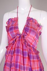 1970's Bill Tice for Bergdorf Goodman Silk Halter Maxi Dress w/Matching Jacket
