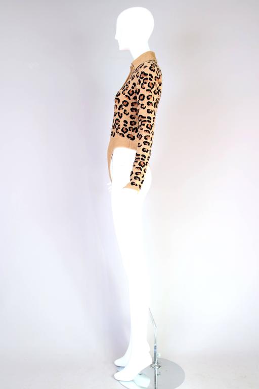 Iconic Vintage Alaia Leopard Print Bodysuit at 1stDibs