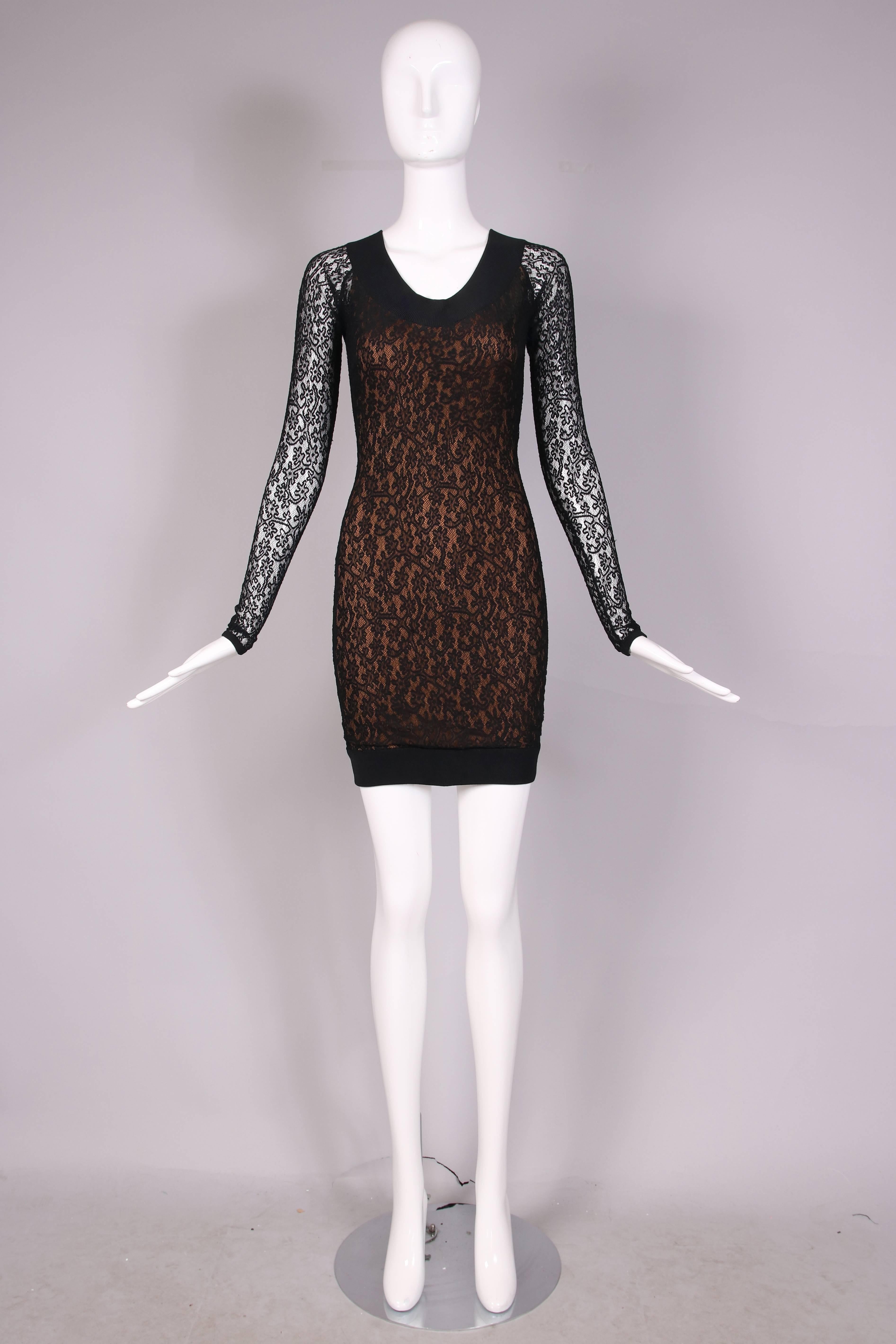 black lace bodycon dress