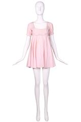 Vivienne Westwood Pink & White Striped Bustier Babydoll Dress Ca. 1992