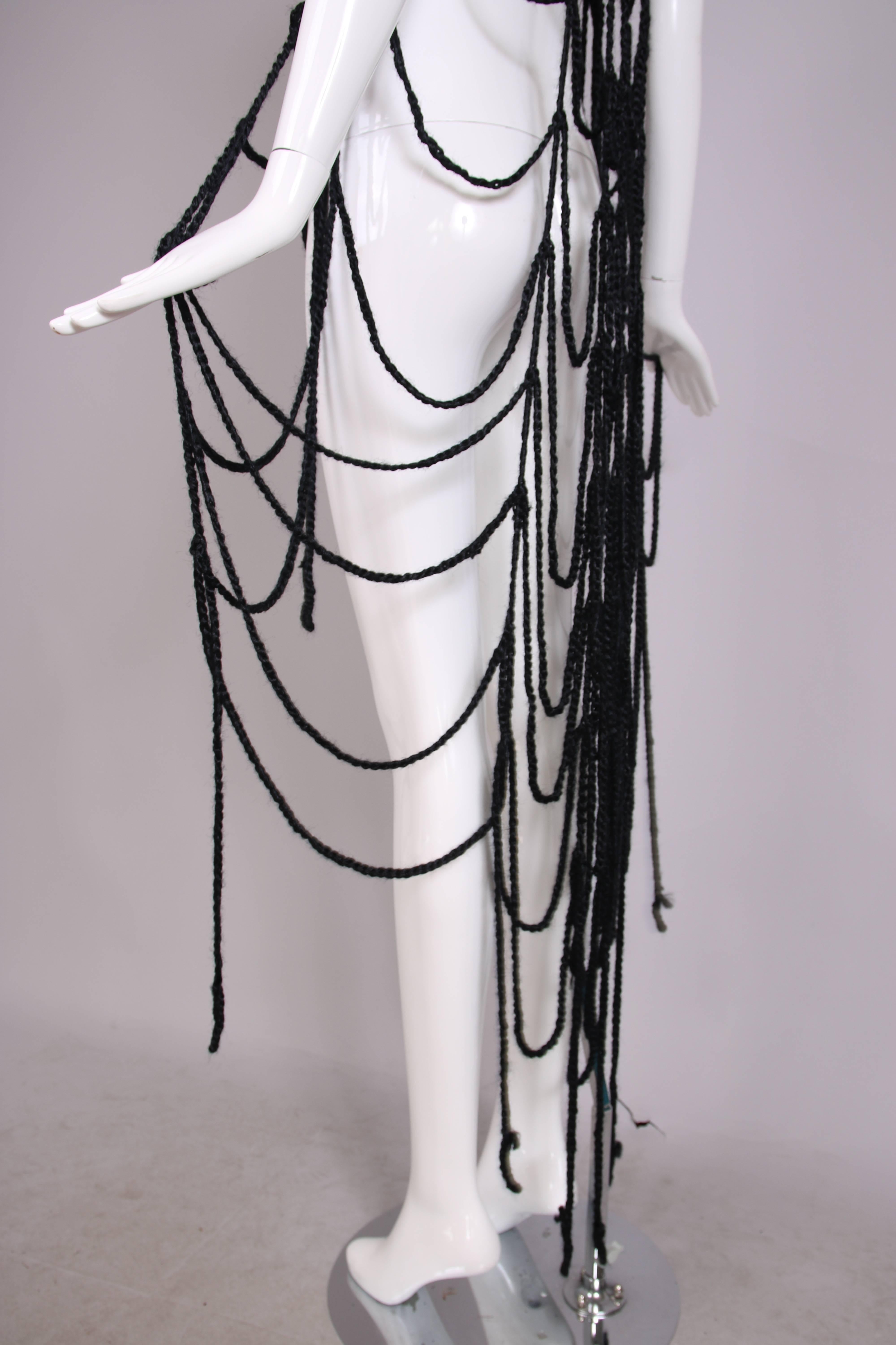 Women's or Men's Maison Margiela Black Wool Spider Web Scarf