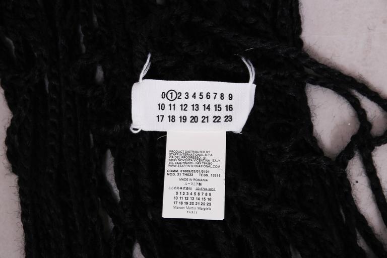 Maison Margiela Black Wool Spider Web Scarf at 1stDibs | martin