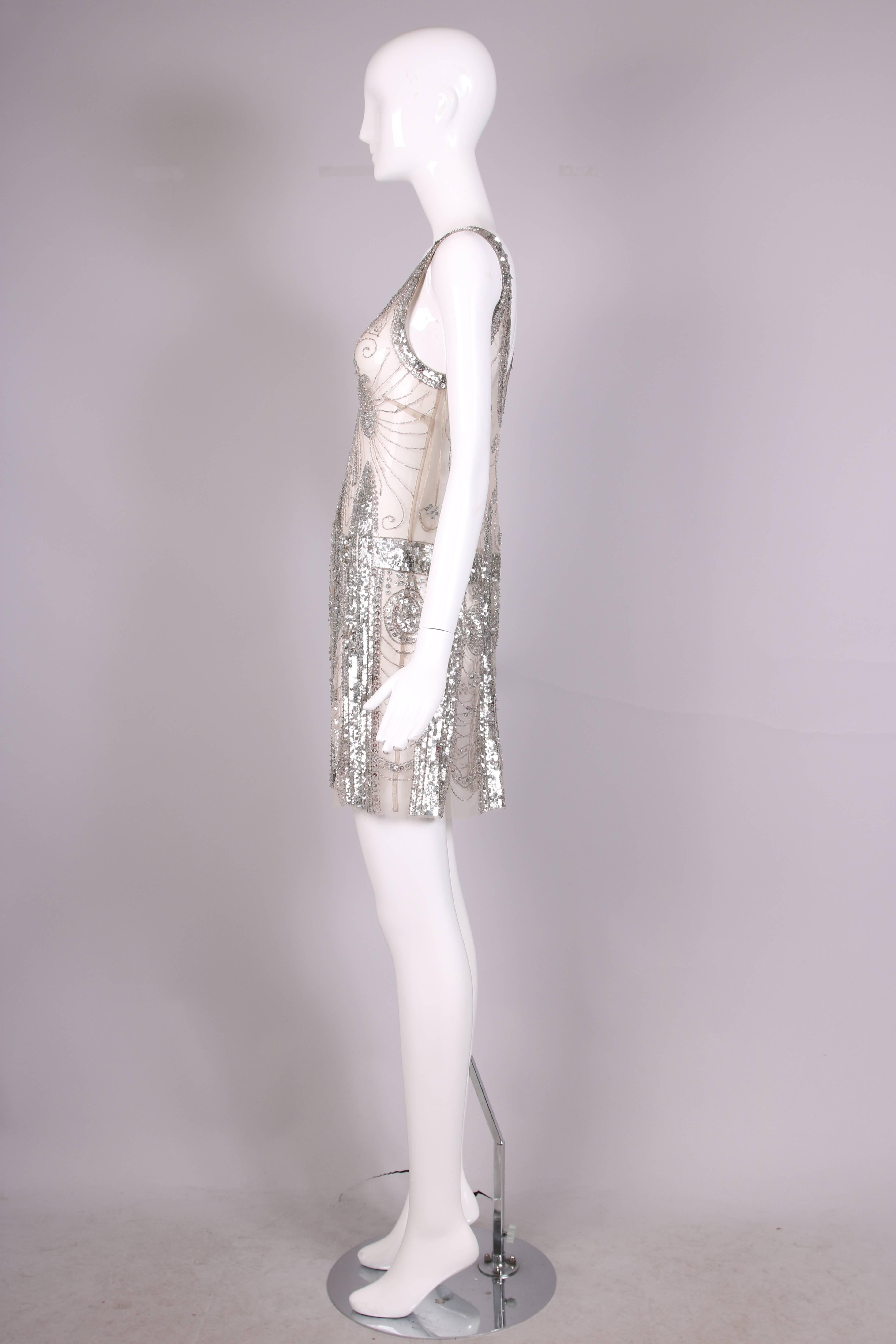 balmain silver dress