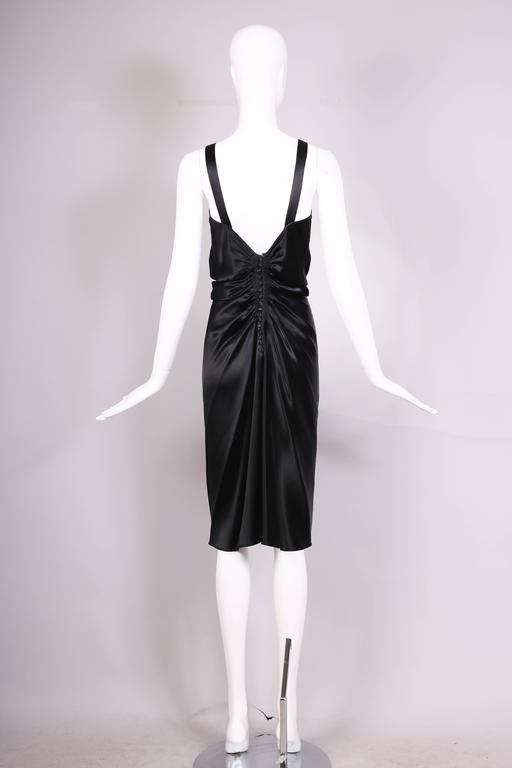 John Galliano Black Bias Cut Ruched Cocktail Dress For Sale at 1stDibs ...
