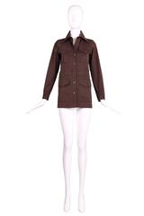 1970's Yves Saint Laurent YSL Brown Safari Jacket